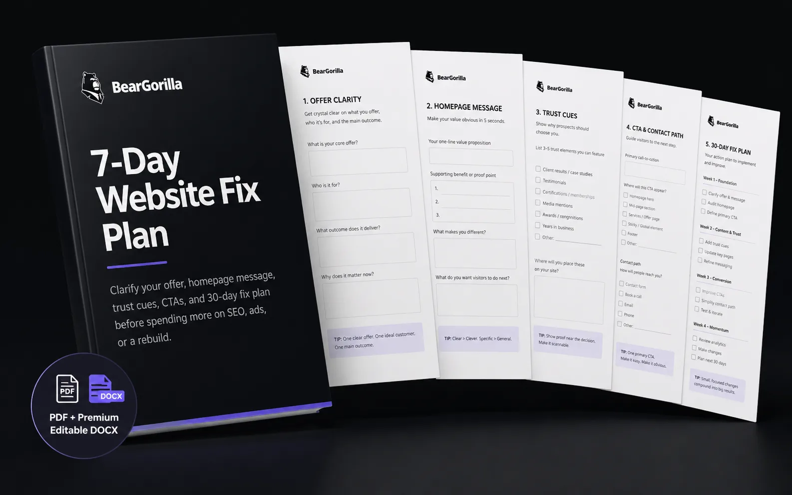 The 7-Day Website Fix Plan product cover