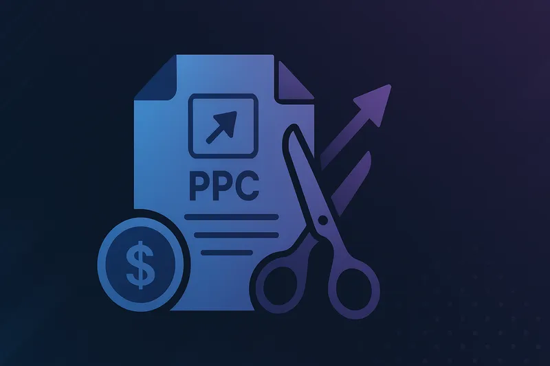 PPC campaign dashboard showing optimization metrics