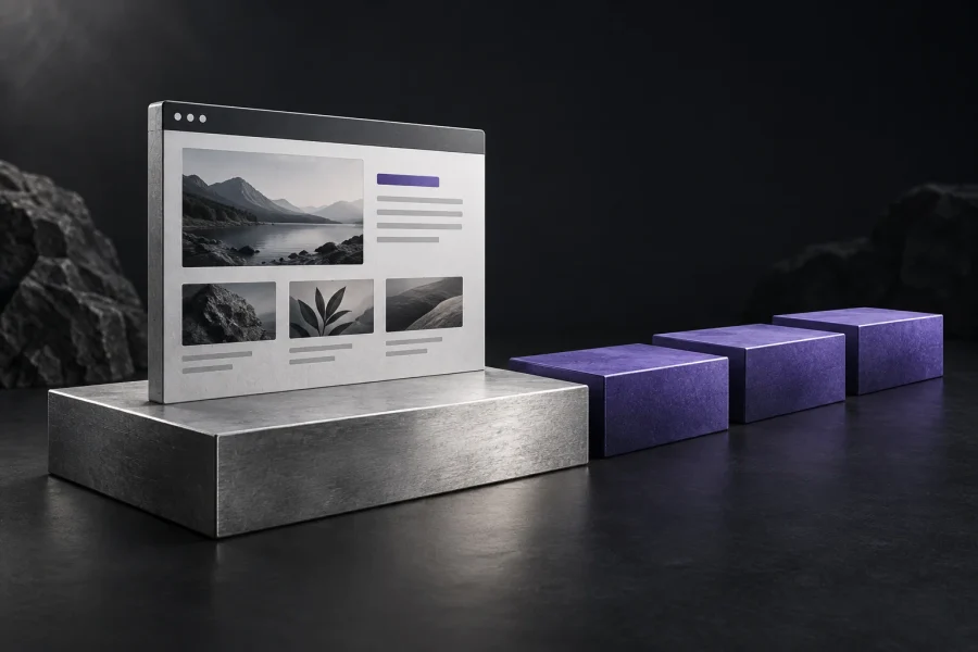 A website foundation beside separate blocks representing continuing SEO work. A website foundation beside separate blocks representing continuing SEO work.